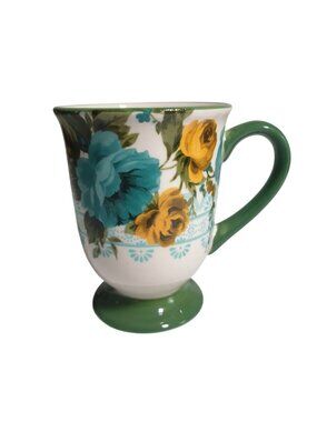 Pioneer Woman Floral Pedestal Mug Ceramic Coffee Tea Rose Shadow Replacement